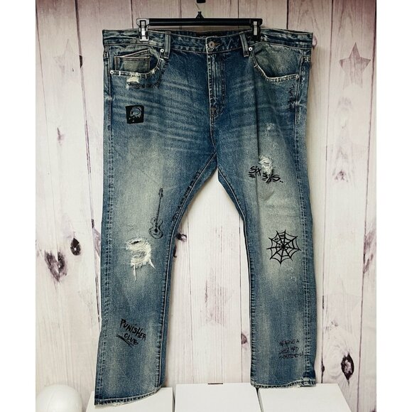 Cult of Individuality Jeans Mens 44x33 Rocker Slim Japanese Selvedge Denim
